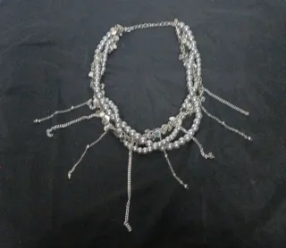 Collar perlas plateadas Vintage Dressing