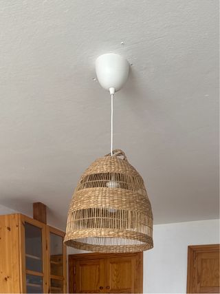 Pantallas lámpara techo mimbre (X2)