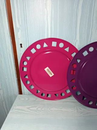 Set piatti vintage anni 80 metallo