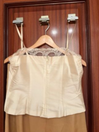 Falda, cuerpo y chal de seda ALBA CONDE