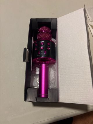 Micrófono Karaoke Rosa y Negro