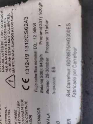 Barbacoa Gas 3 nuevos Quemadores HYBA piedra volca