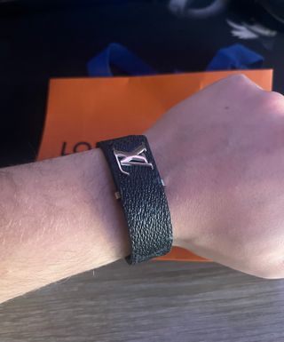 Bracciale Louis Vuitton Uomo Nero Argento