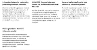 Barra de sonido, subwoofer inal.PHILIPS TAB5308/10