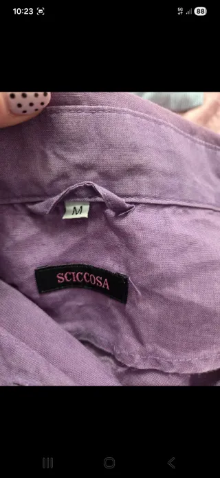 Camicia donna manica corta viola