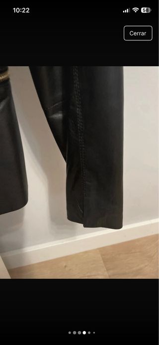 Blazer Mango Piel Peplum Negro