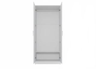 Armario blanco de madera con espejo