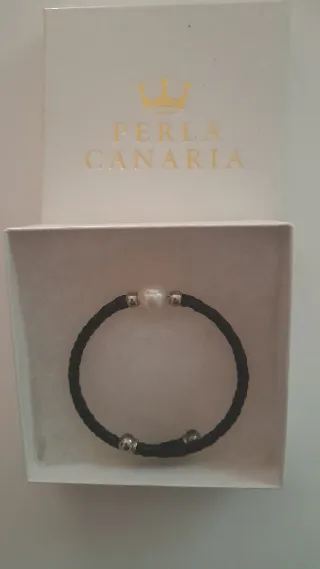 Pulsera trenzada con perla