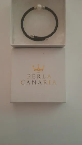 Pulsera trenzada con perla