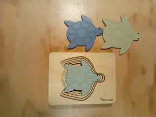 Puzzle tartaruga in legno