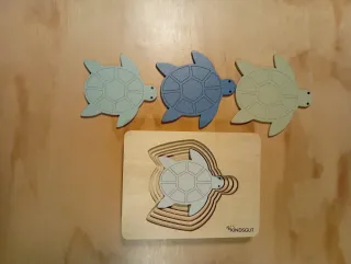 Puzzle tartaruga in legno