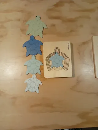 Puzzle tartaruga in legno