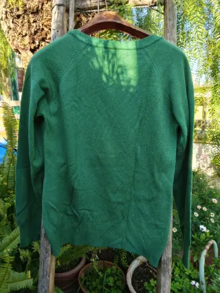 Pullover Yessica donna verde/bianco taglia S