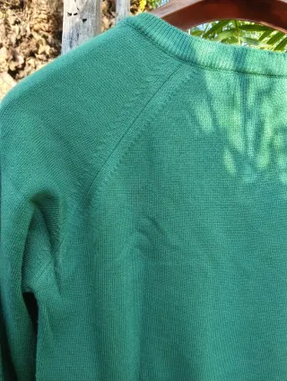 Pullover Yessica donna verde/bianco taglia S