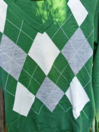 Pullover Yessica donna verde/bianco taglia S