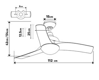 Ventilador Inspire Aruba 112cm, PVP actual 80€