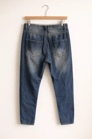 Vaqueros mujer algodón bordado rosas