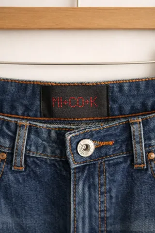 Vaqueros mujer algodón bordado rosas