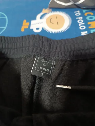 Pantalón chándal flores negro talla S unisex