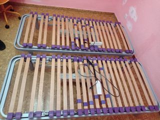 Cama articulada madera y metal