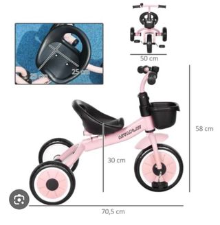 Triciclo Infantil Rosa AIYAPLAY