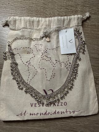 Collar Vestopazzo Plata con Cuentas