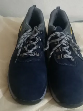 Zapatillas de seguridad azul y amarillo