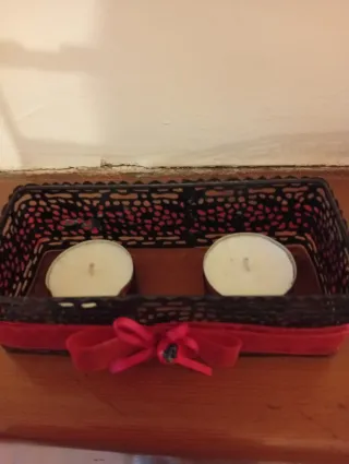 Lote de 5 portavelas de metal