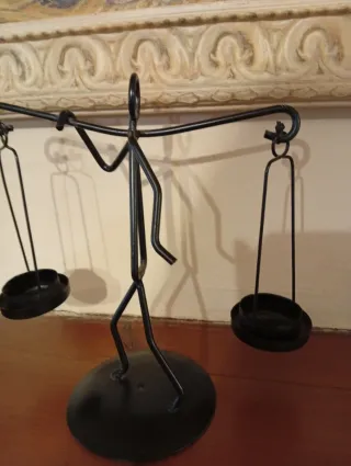 Lote de 5 portavelas de metal