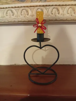 Lote de 5 portavelas de metal