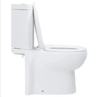Inodoro esquinero cerámica blanco.