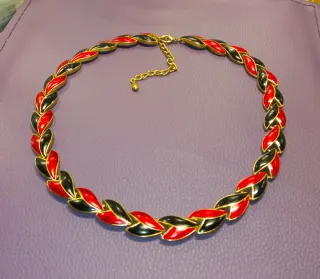 ‼️Collana vintage con smalto Houte Couture