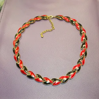 ‼️Collana vintage con smalto Houte Couture