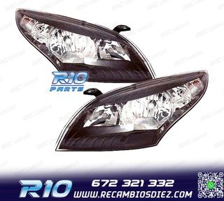 FAROS PARA RENAULT MEGANE III 08-11 FONDO NEGRO