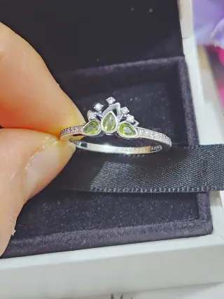 Anillo Pandora Tiara Princesa Tiana Disney T/56