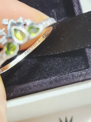 Anillo Pandora Tiara Princesa Tiana Disney T/56