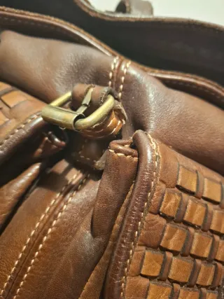 Zaino vera pelle intrecciata