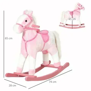 Caballo Mecedora Infantil Rosa