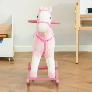 Caballo Mecedora Infantil Rosa