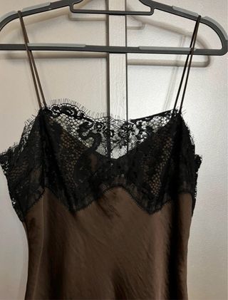 Abito Zara con pizzo nero