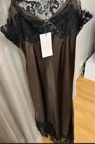 Abito Zara con pizzo nero