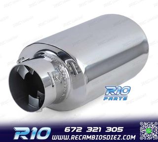 COLA ESCAPE UNIVERSAL ACERO INOX OVALADO 88MM