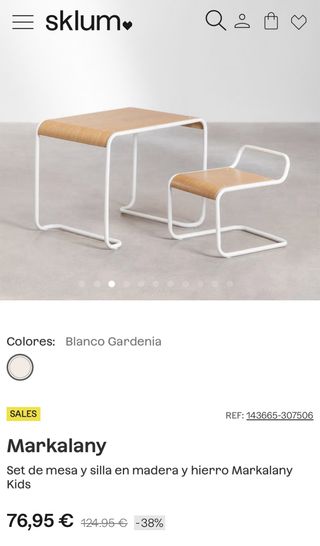 Escritorio infantil madera y metal. SKLUM