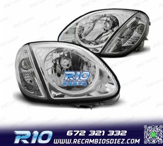 FAROS MERCEDES CLASE SLK R170 96-04 FONDO CROMO