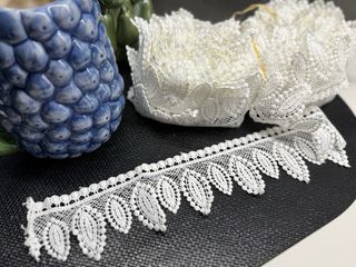 Renda Guipure Branca 7,5cm - Peça Fechada 20M