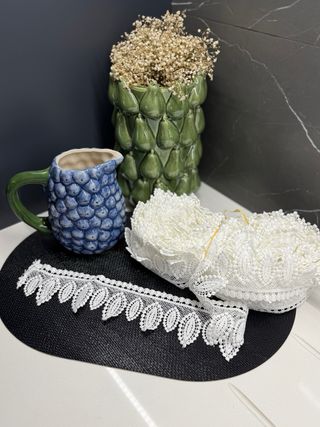 Renda Guipure Branca 7,5cm - Peça Fechada 20M