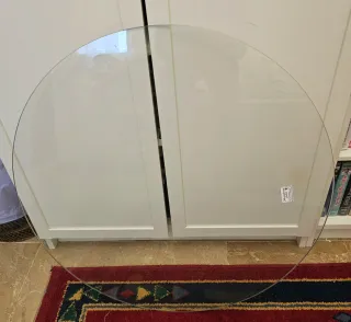 Cristal Mesa Camilla Redondo Transparente