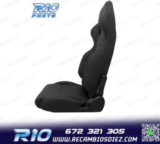 ASIENTO DEPORTIVO SEMI BAQUET UNIVERSAL LOOK SPARCO CUERO NE