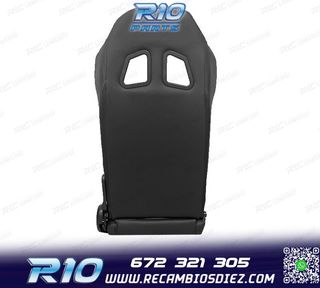 ASIENTO DEPORTIVO SEMI BAQUET UNIVERSAL LOOK SPARCO CUERO NE