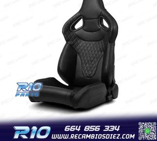 ASIENTO BAQUET UNIVERSAL CUERO NEGRO ESTILO SPORTSTER